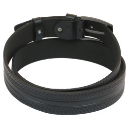 Кожаный ремень Skipper 110-130 x 3.8 см Черный (1004-38)