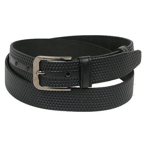 Шкіряний ремінь Skipper 110-130 x 3.5 см Чорний (1051-35)