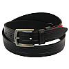 Шкіряний ремінь Skipper 110-130 x 3.5 см Чорний (1006-35)
