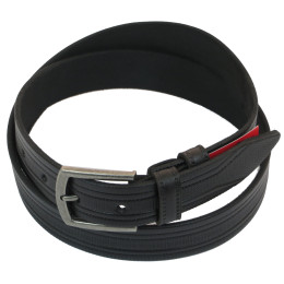 Кожаный ремень Skipper 110-130 x 3.5 см Черный (1006-35)