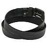 Шкіряний ремінь Skipper 110-130 x 3.5 см Чорний (1006-35)