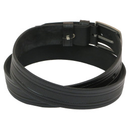 Кожаный ремень Skipper 110-130 x 3.5 см Черный (1006-35)