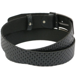 Кожаный ремень Skipper 110-130 x 3.8 см Черный (1110-38)