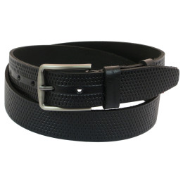 Кожаный ремень Skipper 110-130 x 3.8 см Черный (1011-38)