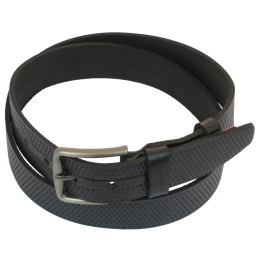 Кожаный ремень Skipper 110-130 x 3.8 см Черный (1011-38)