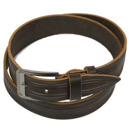 Кожаный ремень Skipper 110-130 x 3.8 см Коричневый (1012-38)