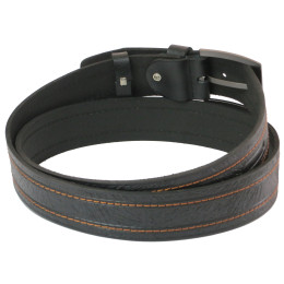 Кожаный ремень Skipper 110-130 x 3.8 см Черный (1014-38)