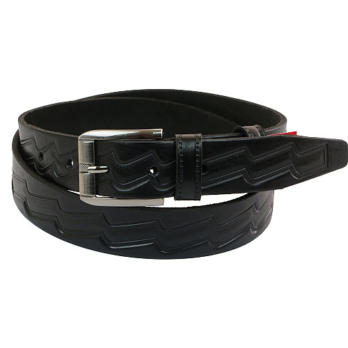Шкіряний ремінь Skipper 110-130 x 3.5 см Чорний (1020-35)