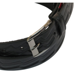 Кожаный ремень Skipper 110-130 x 3.5 см Черный (1020-35)