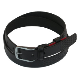 Кожаный ремень Skipper 110-130 x 3.5 см Черный (1018-35)