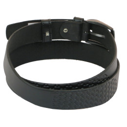 Кожаный ремень Skipper 110-130 x 3.5 см Черный (1018-35)