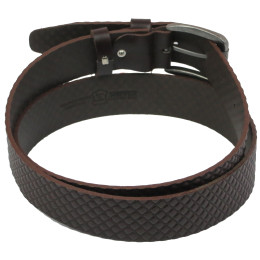 Кожаный ремень Skipper 110-130 x 3.8 см Коричневый (1116-38)