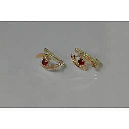 Серебряные серьги Sil 113s-4 Красный (Sil-884)