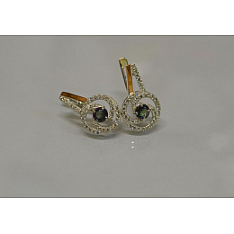 Серебряные серьги Sil 115s-10 Фиолет (Sil-872)