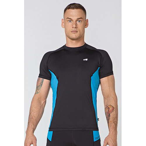 Футболка Radical Fury Duo SS XXL Чорно-бірюзова (r0588)