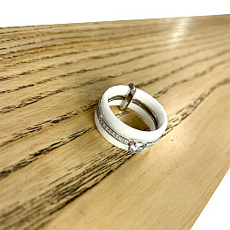 Серебряное кольцо SilverBreeze с керамикой 16.5 (0481630)