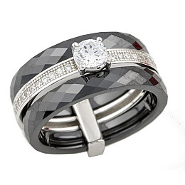 Серебряное кольцо Silver Breeze с керамикой 16.5 (0481685)
