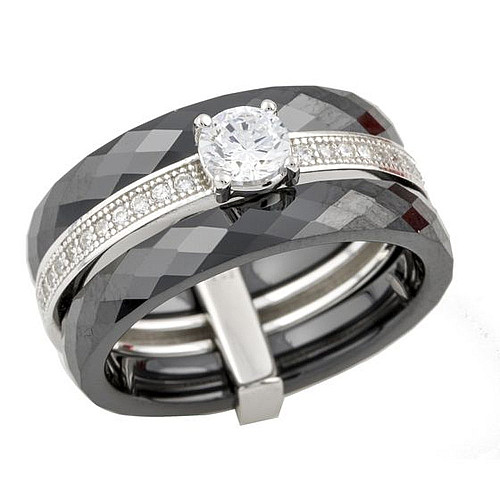 Серебряное кольцо Silver Breeze с керамикой 16.5 (0481685)