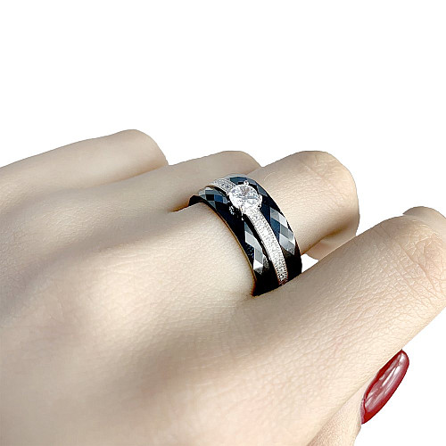 Серебряное кольцо Silver Breeze с керамикой 16.5 (0481685)