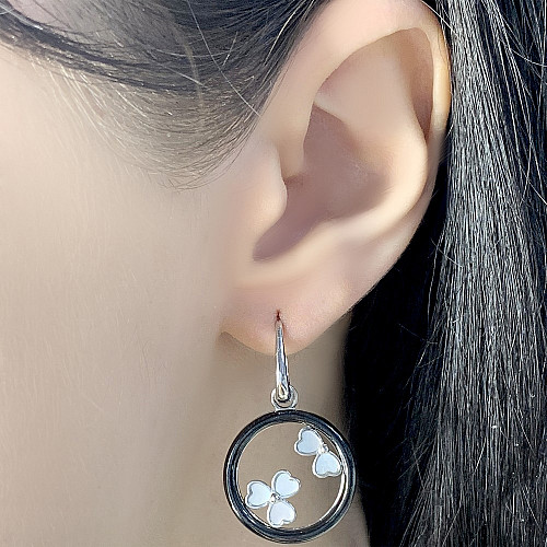 Серебряные серьги SilverBreeze с керамикой (1765340)
