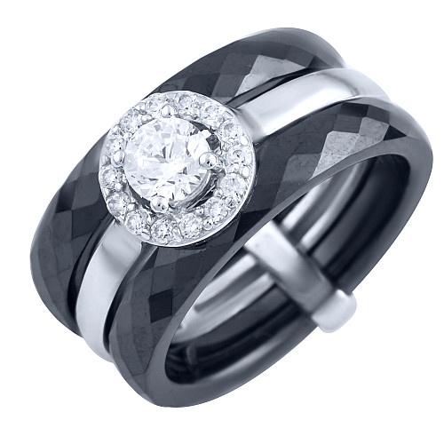 Серебряное кольцо Silver Breeze с керамикой 18 (1903858)