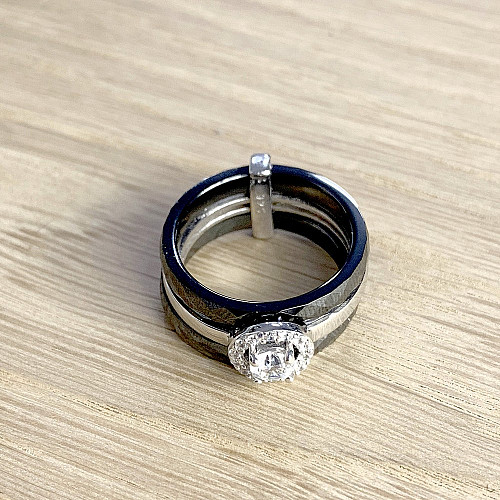 Серебряное кольцо Silver Breeze с керамикой 18 (1903858)