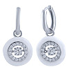 Серебряные серьги Silver Breeze с керамикой (1325926)
