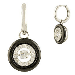 Серебряные серьги Silver Breeze с керамикой (0666983)