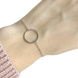 Срібний браслет SilverBreeze без каміння 17-20 см (1967034)