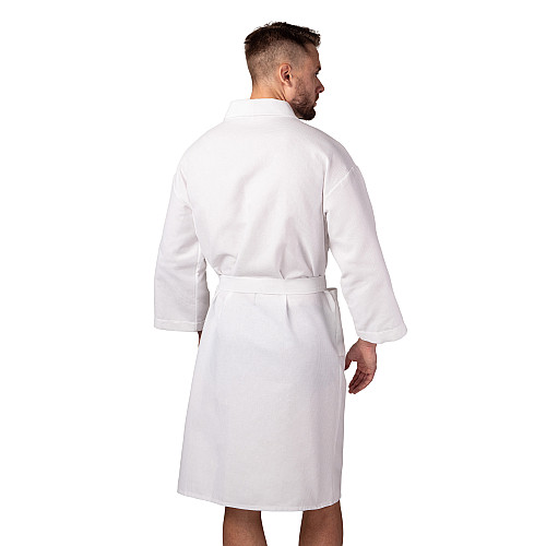 Вафельный халат Luxyart Кимоно XL Белый (LS-0411)