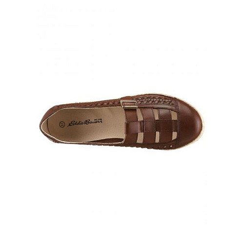 Сліпери Eddie Bauer Womens Braided Leather Slippers Brown 41 Коричневий (7729329BR-41)