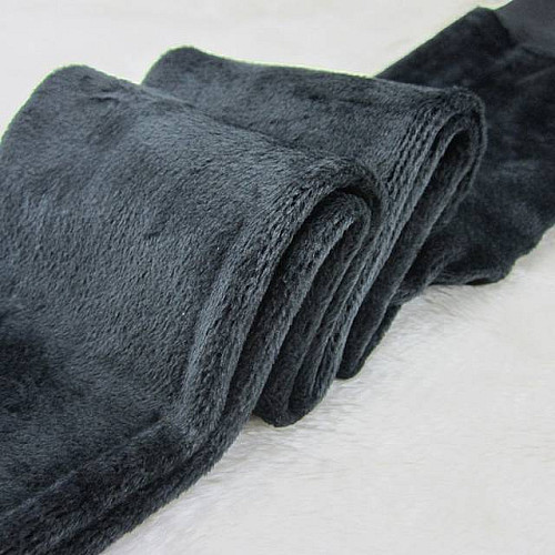 Легінси теплі на хутрі Fur з шкарпеткою S-XL Темно-сірий (NL00027)