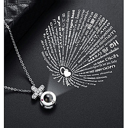 Підвіска SUNROZ I love You Я люблю тебе на 100 мовах Срібний (SUN3104)