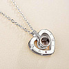 Підвіска SUNROZ Heart I love You Я люблю тебе на 100 мовах Срібний (SUN3099)