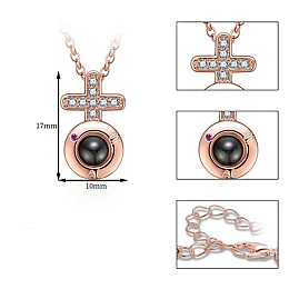 Підвіска SUNROZ I love You Я люблю тебе на 100 мовах Золотистий (SUN3103)