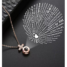 Підвіска SUNROZ I love You Я люблю тебе на 100 мовах Золотистий (SUN3103)