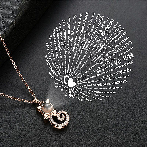 Підвіска SUNROZ Heart I love You Я люблю тебе на 100 мовах Золотистий (SUN31020)