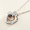 Підвіска SUNROZ Heart I love You Я люблю тебе на 100 мовах Срібний (SUN3105)