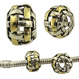 Серебряный шарм SilverBreeze без камней (1431857)