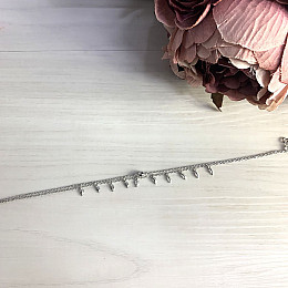 Срібний браслет на ногу SilverBreeze без каменів (1952900) 2326 розмір