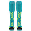 Спортивные компрессионные гольфы Sesto Senso Sport Kompression 35-38 Бирюзовый с зеленым (sns0164)