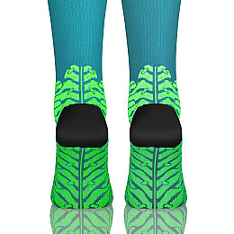 Спортивные компрессионные гольфы Sesto Senso Sport Kompression 35-38 Бирюзовый с зеленым (sns0164)