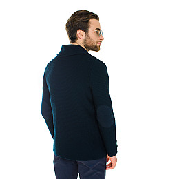 Теплый трикотажный пиджак SVTR 48 темно-синий (369)