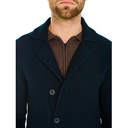 Теплый трикотажный пиджак SVTR 54 темно-синий (369)