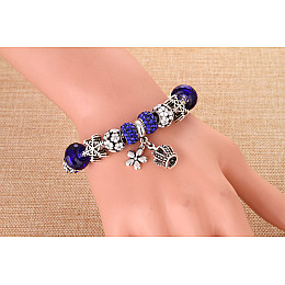 Женский браслет Jewel Antique Silver Plated Snow Blue Cеребристый (AJ_brJJi1)