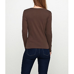 Женский лонгслив Мрия М Коричневый (3193)