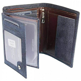 Портмоне мужское из натуральной кожи Always Wild Синий (N4VTP navy)