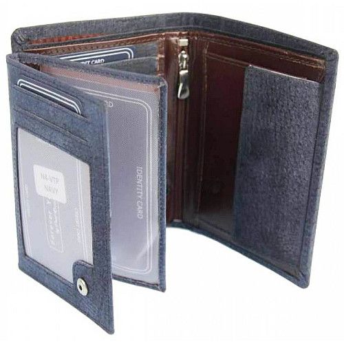 Портмоне мужское из натуральной кожи Always Wild Синий (N4VTP navy)