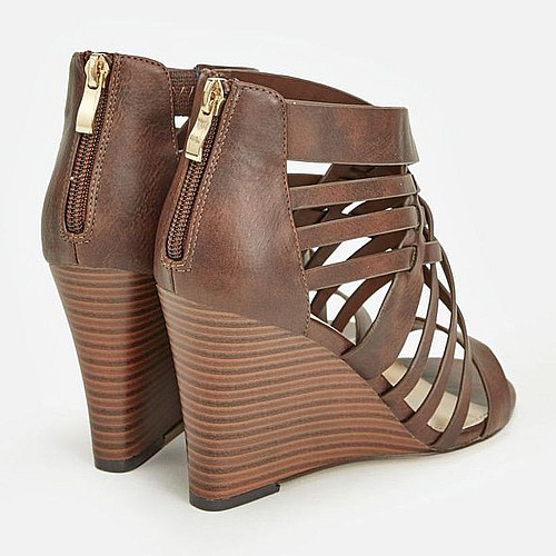 Босоножки JustFab Womens Kier Brown 41 Коричневый (WE1616527BN)