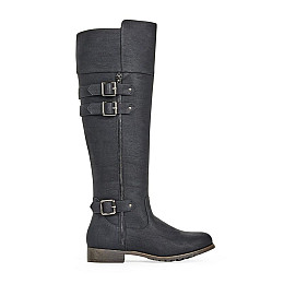 Сапоги JustFab Womens Willana Black 36 Черный (FB1514693BK)